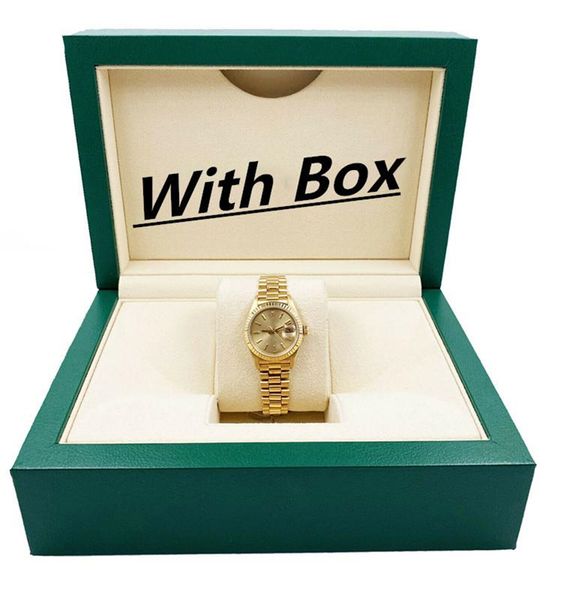 

with original box seller women watch lady size 26mm girl sapphire glass wristwatch 2813 movement automatic mechanical movement watches 20238, Slivery;brown