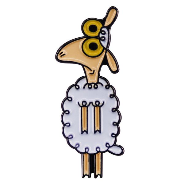 

funny cartoon sheep enamel pins animals brooch clothes backpack lapel badge fashion jewelry accessories for friends gifts, Blue