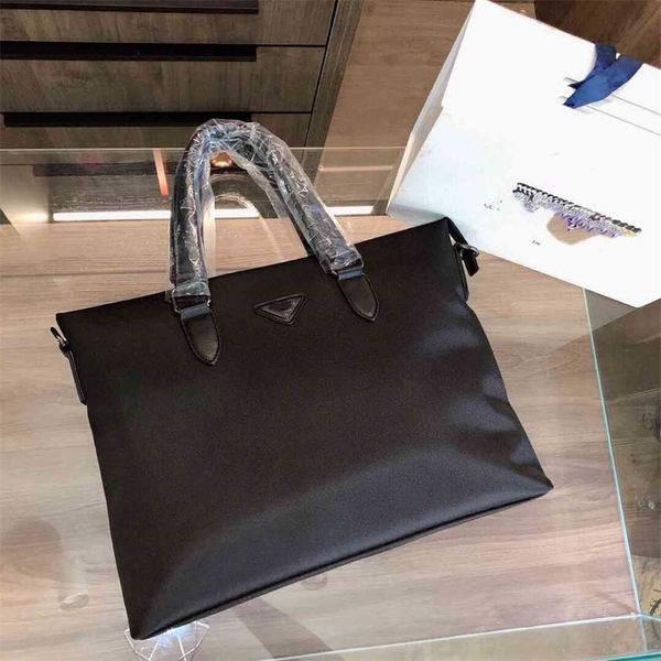 

clearance handbag inner patch business soft handle zipper black solid sewing sling single men's bag