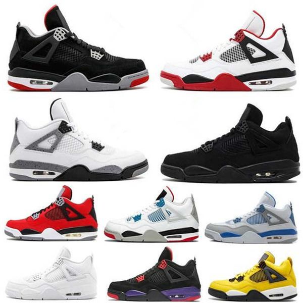 

shoes men basketball union 4s what the bred fire red white cement money sports women sneakers trainers, White;red