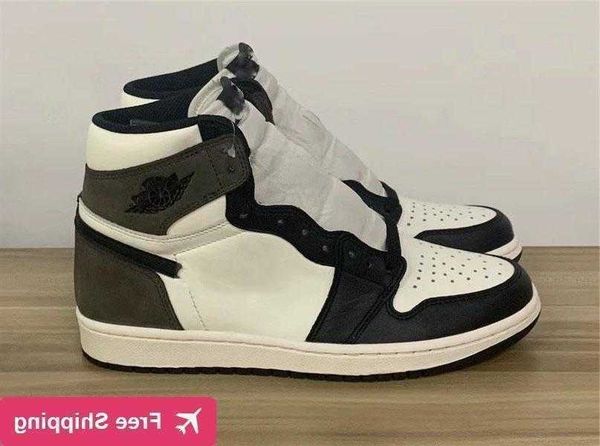 

shoes authentic 1 high og dark mocha sail black outdoor men women sports sneakers 555088-105