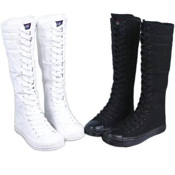 

boots highinner height increase casual highcanvas shoes long boots 221114, Black