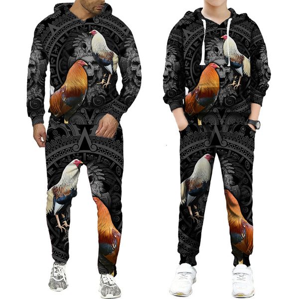 

men's tracksuits autumn and winter streetwear menkids boy outfitd sportswear oversized 3d printed hoodiespants sets fashion men's, Gray