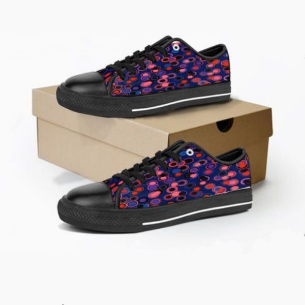 

men stitch shoes custom sneakers hand paint canvas women fashion blue low breathable walking jogging trainer