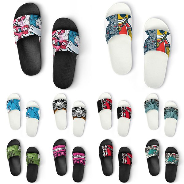 

pvc casual men shoes slippers custom women diy home indoor outdoor sneakers customized beach trainers slip-on color11181 ized614 ized, Black