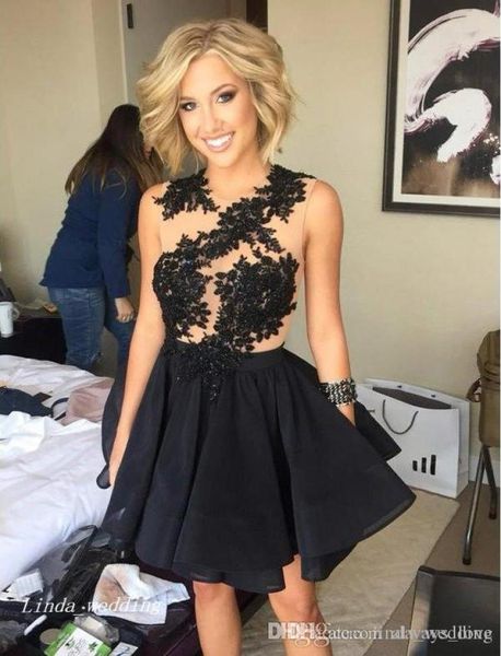 

2019 short black homecoming dresses applique prom dress special occasion dress pageant evening party dress1357369, Blue;pink