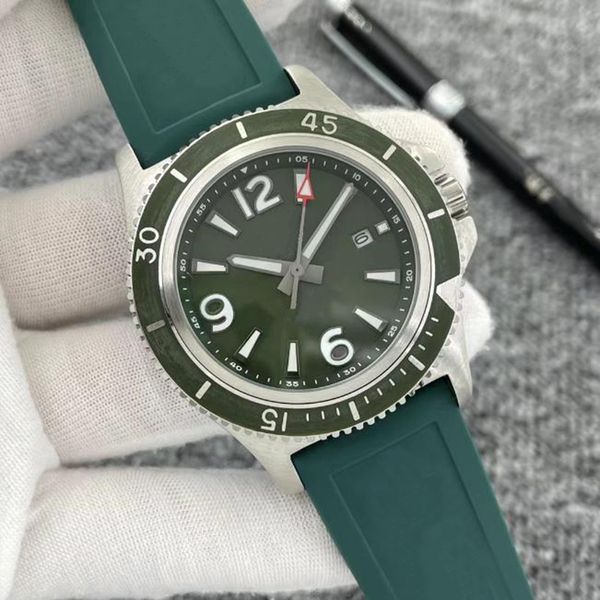 

men's new era automatic watch 46mm rubber classic strap wrist wristwatch designer fashionable exquisite sapphire waterproof watches, Slivery;brown