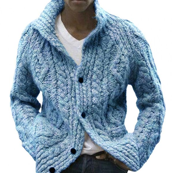 

men's sweaters winter sweater coat singlebreasted buttons cardigan soft knitting keep warm solid color twisted texture lapel men sweate, White;black