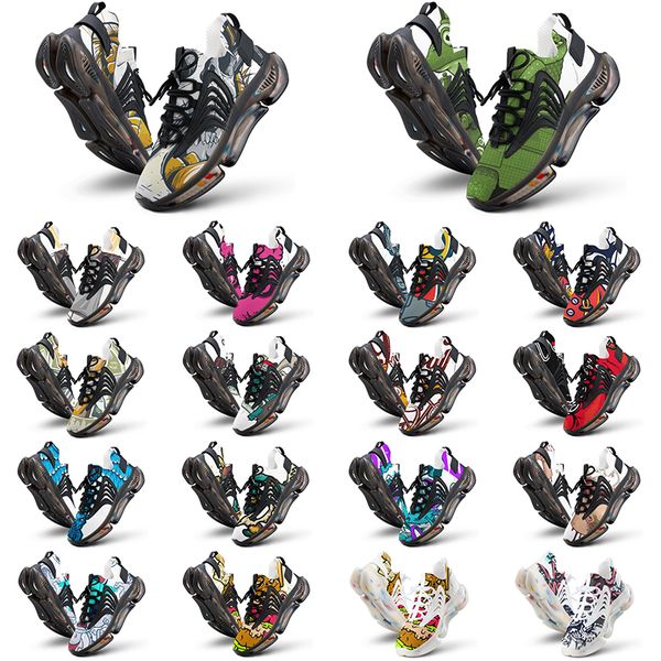 

elastic running shoes custom shoes men women diy white black green yellow red blue mens trainer outdoor sneakers size 38-46 color75