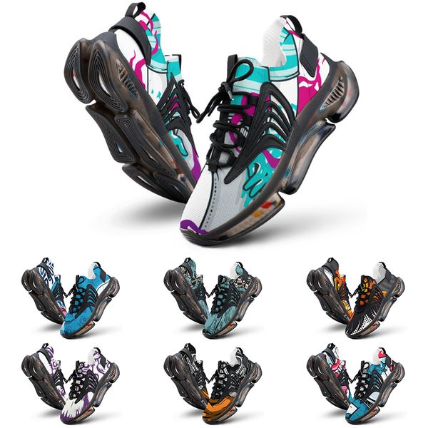 

elastic running shoes custom shoes men women diy white black green yellow red blue mens trainer outdoor sneakers size 38-46 color28
