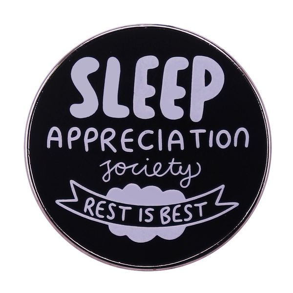 

sleep appreciation association enamel lapel pins for clothes badges on backpack decoration, Blue