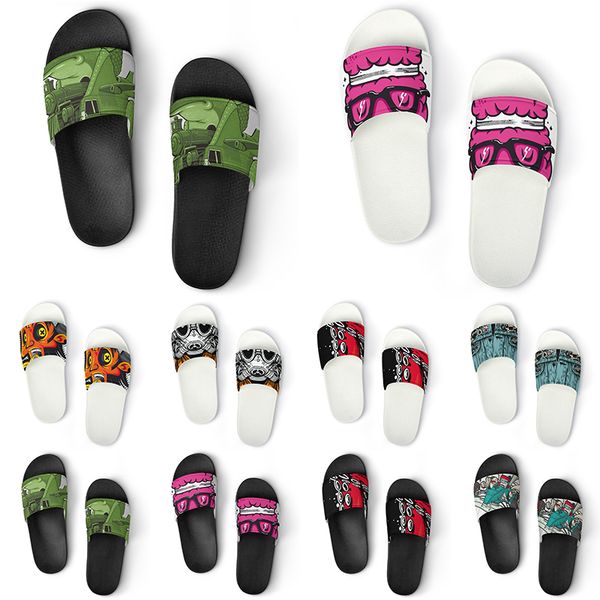 

dress shoes pvc men custom slippers women diy home indoor outdoor sneakers customized beach trainers slip-on color152642 ized627 ized501 ize, Black
