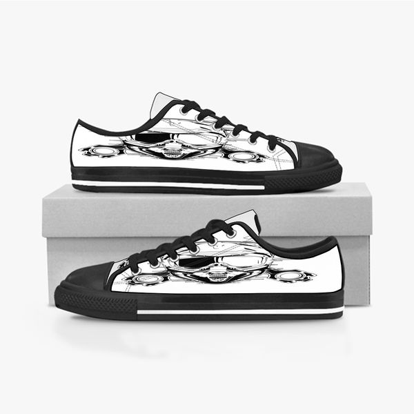 

diy custom shoes classic canvas skateboard casual accept triple black customization uv printing low cut mens womens sports sneakers287