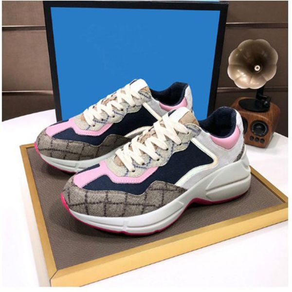 

designer shoes rhyton sneakers beige men trainers vintage luxury chaussures ladies shoe designers sneakersize 35-45 asasddadswaasdasdaswd, Red;white