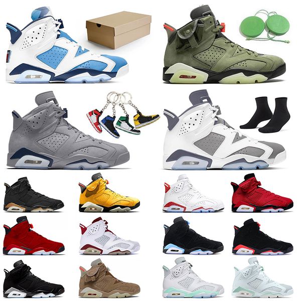 

wholesale retro basketball shoes jumpman travis s jordens 6s men women big size 36-47 j6 trainers sports sneakers ale gold hoops unc cool gr, White;red