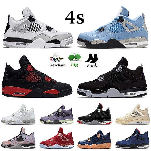 

2022 men 4s basketball shoes 4s designer woman jorda military black canvas red thunder white oreo university blue zen master infrared retros