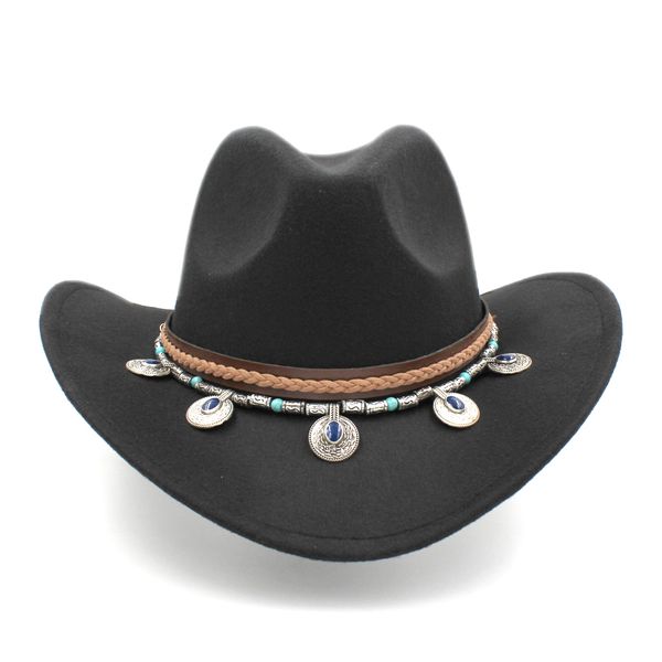

men&women's western equestrian cowboy hat cattleman riding cowgirl cap wide brim, Blue;gray