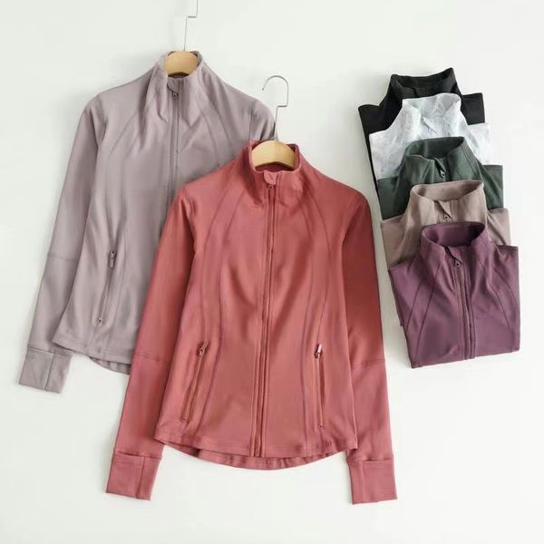 

womens yoga wear jackets hoodies lu define sweatshirts designers sports scuba hoodys jacket coats double-sided sanding fitness cing clothes, Black