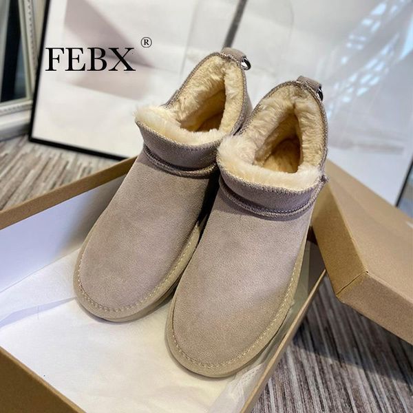 

boots women snow winter warm plush non-slip size female ankle boot flat comfort ladies velvet cotton shoe fashion 221115, Black