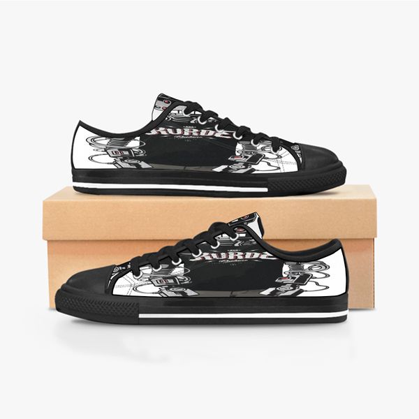 

custom shoes classic canvas low cut skateboard casual triple black accept customization uv printing low mens womens sports sneakers breathab