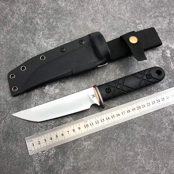 

japanese style straight knife e52100 blade g10 handle with kydex sheath survival military tactical gear defense outdoor hunting camping pock