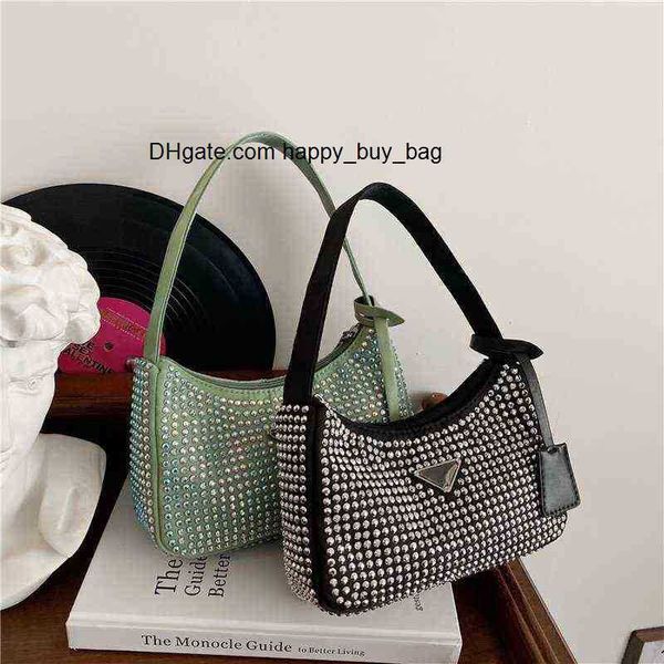

brand bling designer diamond shoulder bags for women lady pu leather small underarm bag fashion zipper female evening bag 1115 00