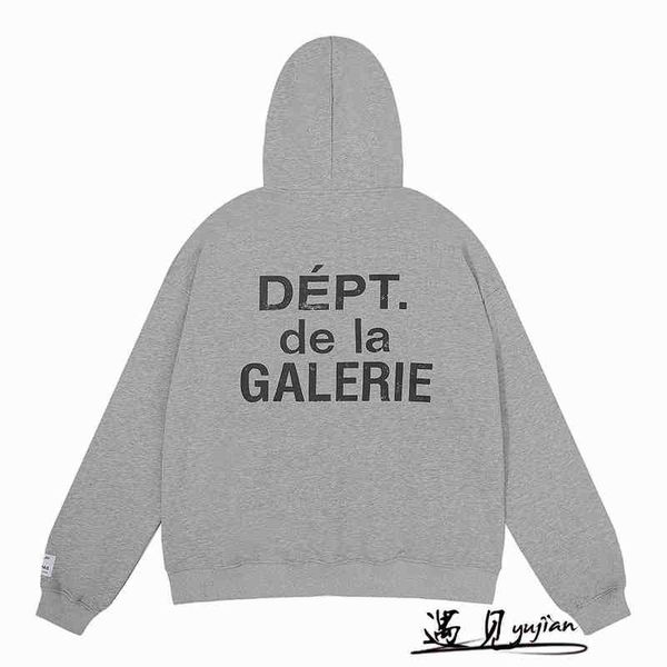 

designer 2022 fashion men's hoodies cotton sweater galleryt deptss classic letter print hoodie thin loose casual hoodie pullover men&#0, Black