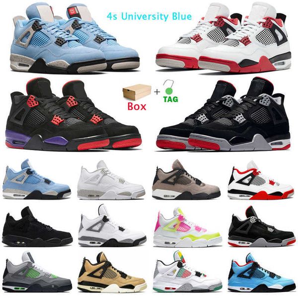 

basketball shoes 4s jumpman university blue 4 white oreo fire red taupe haze cool grey black cat royalty mens trainers sport sneakers