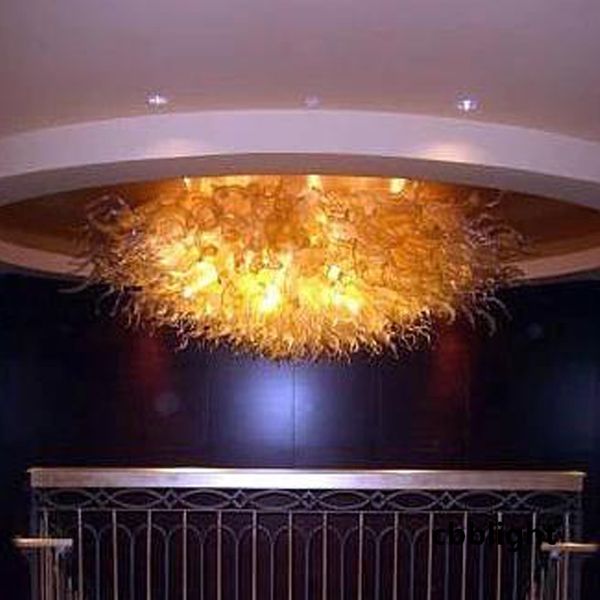 

modern crystal chandeliers pendant light fixtures 96x32 inches orange color hand blown glass chandelier led lighting furniture fancy handicr