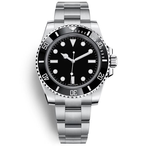 

mens sports watch 40mm ceramic green bezel automatic mechanical 2813 stainless steel luminous watch diving waterproof 30m watch259g, Slivery;brown