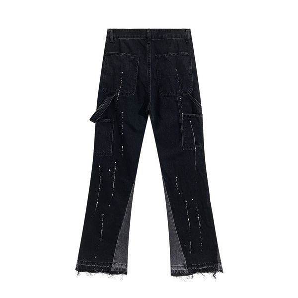 

men's jeans mens jean distressed ripped bikers man luxury designer slim fit motorcycle biker denim for men black pour hommess, Blue