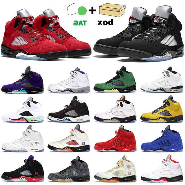 

shoes men 5s jumpman raging red 5 stealth 2.0 what the white cement metallic blue suede mens sports sneakers, Black