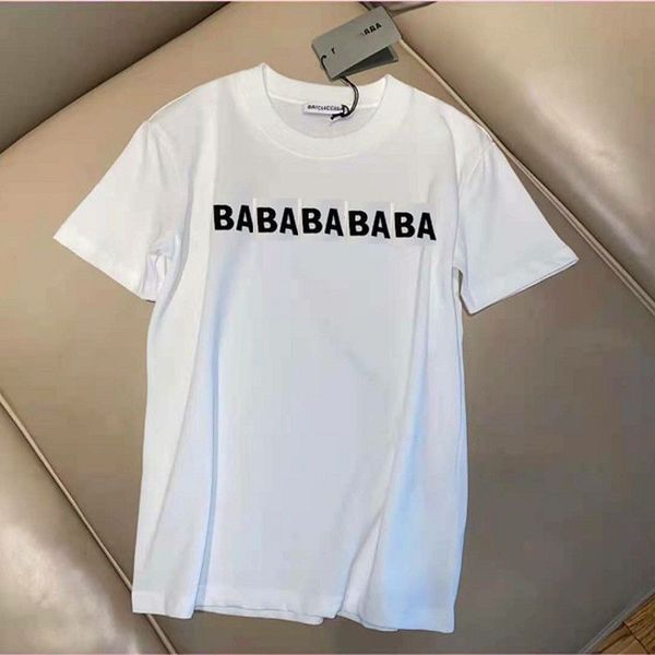 

mens t shirt letter print round trapstar neck short sleeve black white fashion men women tees luxury designer letter printed shirts, White;black