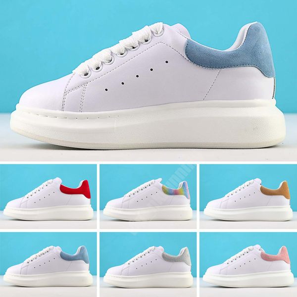 

designer woman shoes leather lace up platform oversized mc queen sneake white black mens womens luxury velvet suede casual chaussures de esp