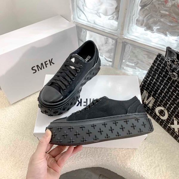 

basketball shoes running smfk shoes compass skater low platform calfskin triple white black leather women designer sneakers luxury 35-40
