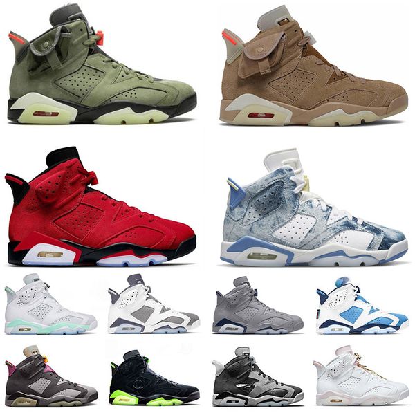 

jumpman 6 6s vi mens womens basketball shoes trainers cactus jack georgetcown tiffany blue toro washed denim cool grey sneakers big size 13