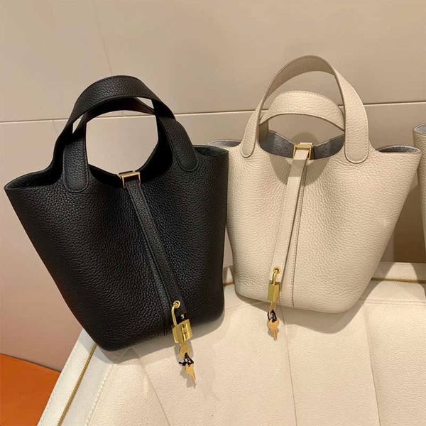 

woman birkins picotin bags designer bag leather basket bucket locks women's portable 2023 graffiti capacity vegetable large l4joh