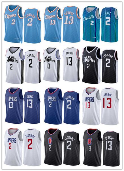 

new 2022 lamelo 2 ball 2 paul 13 george kawhi basketball jerseys leonard clipper mens 75th anniversary charlottes t-shirt, Black;red