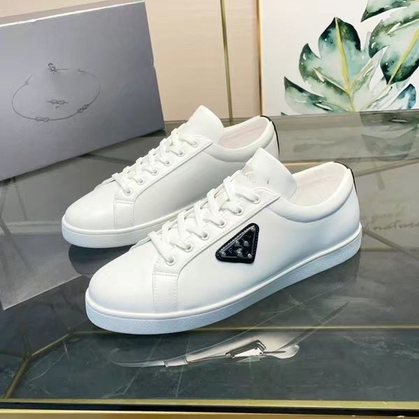 

mens lacquerer red sports shoes basketball downtown en cuir sneakers 3lkg metal triangle logo on the side size 38-46 04, Black