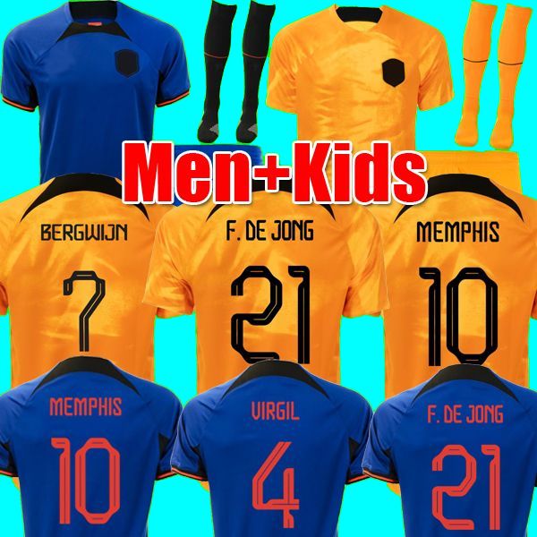 

holland memphis soccer jerseys 2022 netherlandses world cup de jong de ligt wijnaldum bergwijn van dijk blind promes klaassen football shirt, Black;yellow