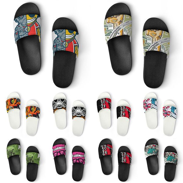 

custom shoes pvc slippers men women diy home indoor outdoor sneakers customized beach trainers slip-on color215