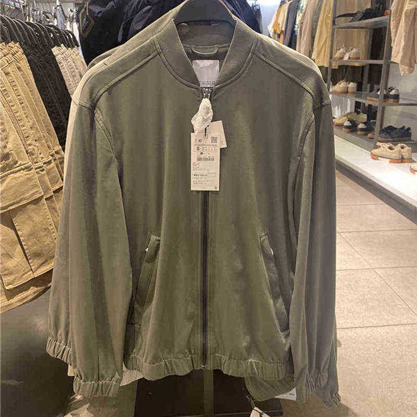 

2022 autumn men vintage black faux suede jacket coat casual zipper bomber outfit man j220727