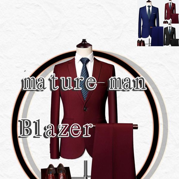 

men's suits blazers red suit two-button slim fit plus fertilizer to increase youth business professional formal wear wedding for dinner, White;black