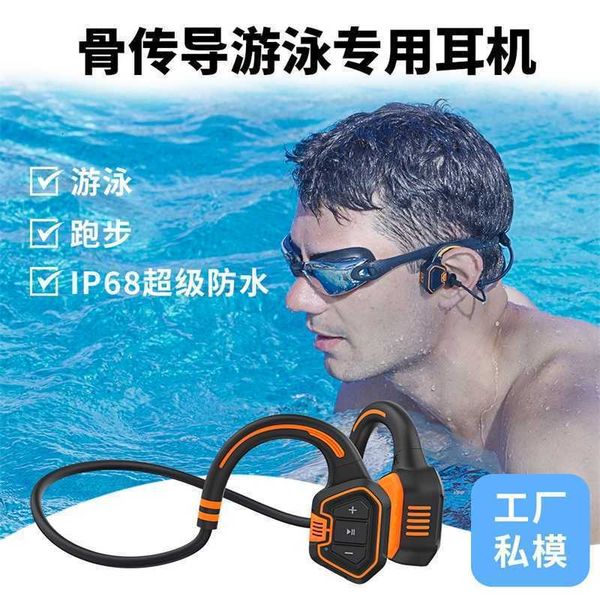 

private bone conduction swimming ipx8 sports running fitness ear hook 16g underwater bluetooth headset