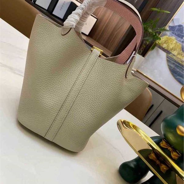 

clearance new women's litchi pattern kraft vegetable basket pure hardware non fading handbag