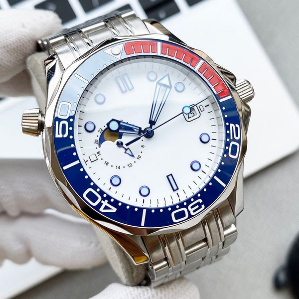 

watch automatic mechanical 8217 movement men 41mm bracelet stainless steel waterproof wristband wristwatch business sapphire wristwatches, Silver