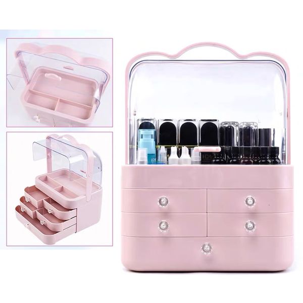 

suitcases women easy to carry cosmetic case nails makeup toolbox multiple drawers beauty box luggage suitcase girl tattoo nail kit handbag 2