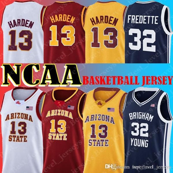 

college wear ncaa jersey 13 james jerseys harden arizona state sun devils 32 jimmer fredette jerseys cougars young, Black;red