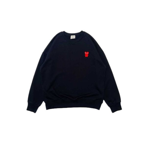 

men hoody fashion amri hoodie designer cotton peach heart embroidery round neck sweater women autumn winter running casual sweatshirt amii s, Black