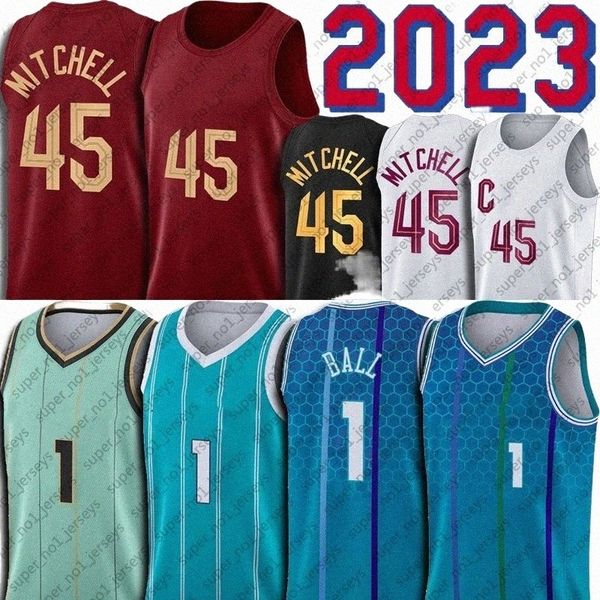 

45 1 donovan mitchell lamelo ball basketball jersey gordon hayward evan mobley jerseys 2023 l2eb#, Black